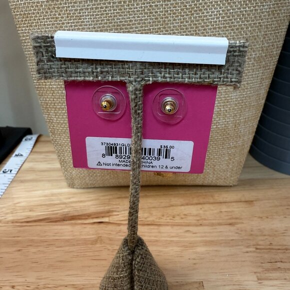 Betsey Johnson Pineapple Rhinestone Earrings With Yellow & Green Gemstones - Picture 3 of 8